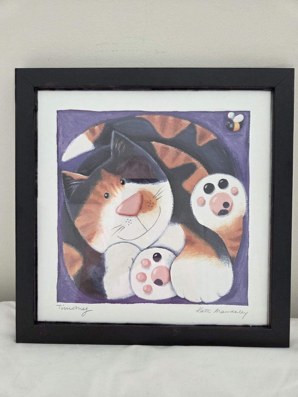 CALICO CAT FRAMED ART PRINT